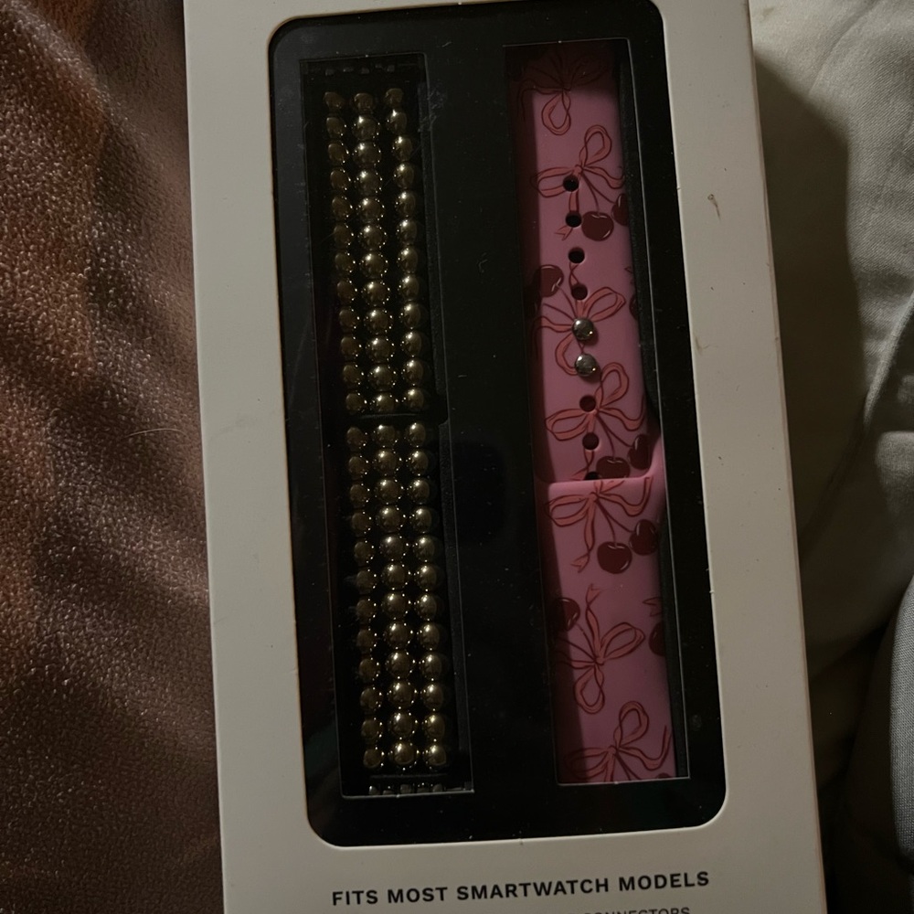 Posh Pink and Black Smartwatch Bands